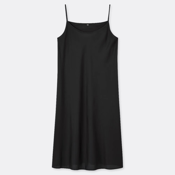 NWT Uniqlo Chiffon Pleated 3/4 Sleeve Dress - Picture 2 of 11